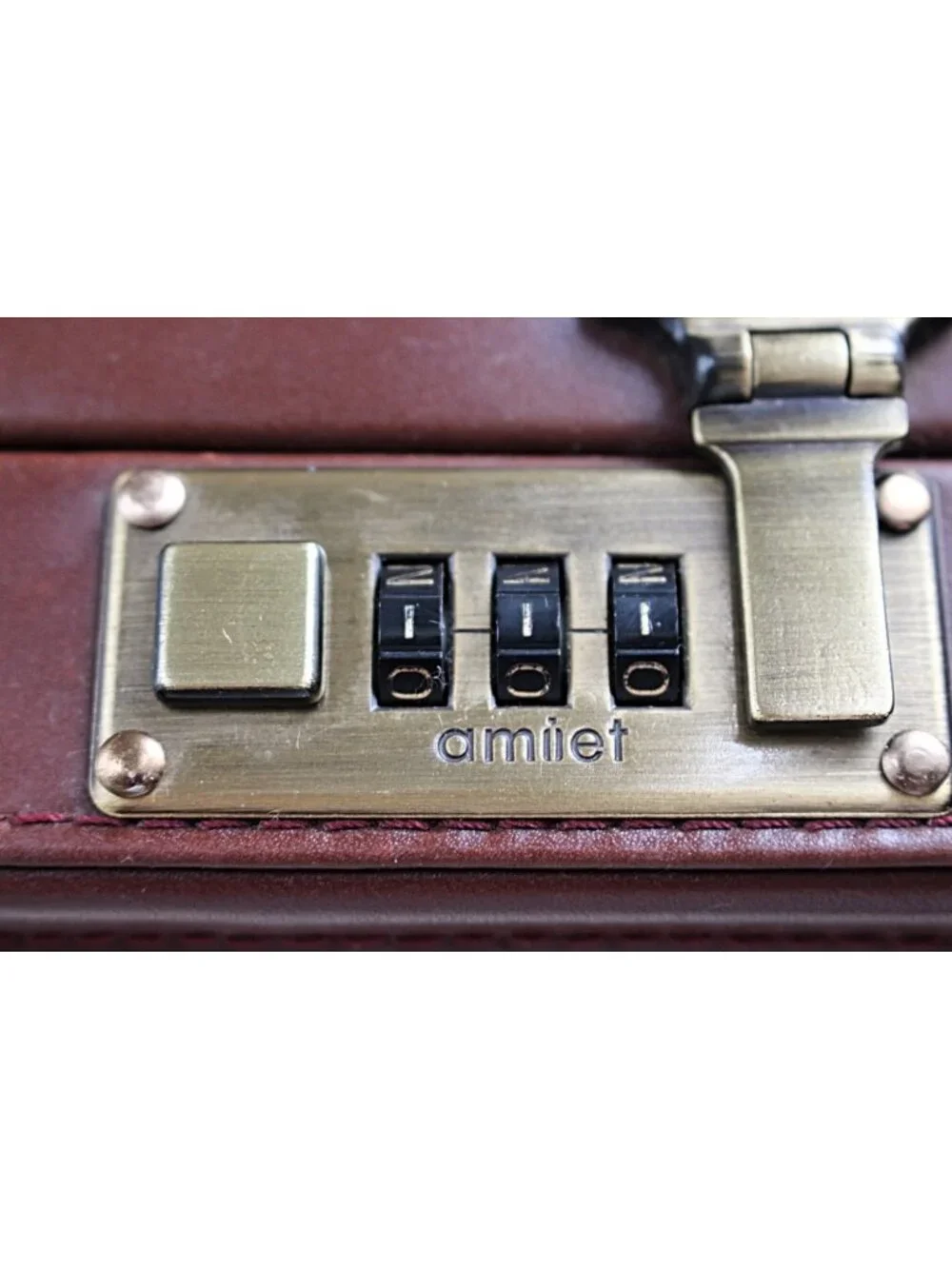 Vintage 1980s Amiet Combination Lock Briefcase in Unused Condition!